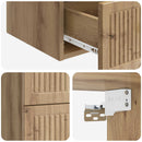 Væghængt Natbord med skuffe 2 pcs Artisan-eg 33 x 34,5 x 40 cm