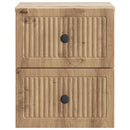 Væghængt Natbord med skuffe 2 pcs Artisan-eg 33 x 34,5 x 40 cm