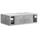 Væghængt Sideskab Betongrå 59 x 34,5 x 17 cm Konstrueret træ
