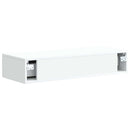 Væghængt Sideskab Hvid 87,5 x 34,5 x 17 cm Konstrueret træ