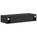 Væghængt Sideskab Sort 87,5 x 34,5 x 17 cm Konstrueret træ