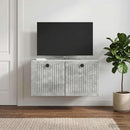 Væghængt TV-skab Betongrå 59,5 x 41 x 30 cm Konstrueret træ