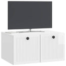 Væghængt TV-skab Vægmonteret Hvid højglans 59,5 x 41 x 30 cm