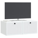 Væghængt TV-skab Hvid 78,5 x 41 x 30 cm Konstrueret træ