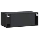Væghængt TV-skab Sort 78,5 x 41 x 30 cm Konstrueret træ