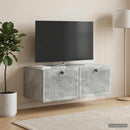 Væghængt TV-skab Betongrå 78,5 x 41 x 30 cm Konstrueret træ