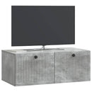 Væghængt TV-skab Betongrå 78,5 x 41 x 30 cm Konstrueret træ