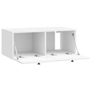 Væghængt TV-skab Vægmonteret Hvid højglans 78,5 x 41 x 30 cm
