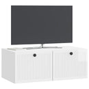 Væghængt TV-skab Vægmonteret Hvid højglans 78,5 x 41 x 30 cm