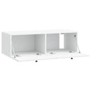Væghængt TV-skab Hvid 98 x 41 x 30 cm Konstrueret træ