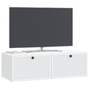 Væghængt TV-skab Hvid 98 x 41 x 30 cm Konstrueret træ