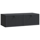 Væghængt TV-skab Sort 98 x 41 x 30 cm Konstrueret træ