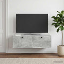 Væghængt TV-skab Betongrå 98 x 41 x 30 cm Konstrueret træ