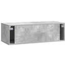 Væghængt TV-skab Betongrå 98 x 41 x 30 cm Konstrueret træ