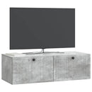 Væghængt TV-skab Betongrå 98 x 41 x 30 cm Konstrueret træ