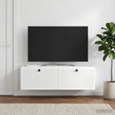 Væghængt TV-skab Hvid højglans 98 x 41 x 30 cm Konstrueret træ