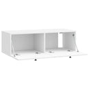 Væghængt TV-skab Hvid højglans 98 x 41 x 30 cm Konstrueret træ