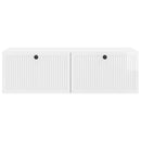 Væghængt TV-skab Hvid højglans 98 x 41 x 30 cm Konstrueret træ