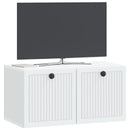 Væghængt TV-skab Hvid 59,5 x 31 x 30 cm Konstrueret træ