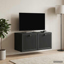 Væghængt TV-skab Sort 59,5 x 31 x 30 cm Konstrueret træ