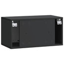 Væghængt TV-skab Sort 59,5 x 31 x 30 cm Konstrueret træ