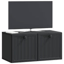 Væghængt TV-skab Sort 59,5 x 31 x 30 cm Konstrueret træ