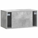 Væghængt TV-skab Betongrå 59,5 x 31 x 30 cm Konstrueret træ