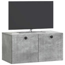 Væghængt TV-skab Betongrå 59,5 x 31 x 30 cm Konstrueret træ