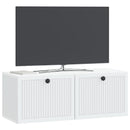 Væghængt TV-skab Hvid 78,5 x 31 x 30 cm Konstrueret træ