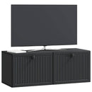 Væghængt TV-skab Sort 78,5 x 31 x 30 cm Konstrueret træ