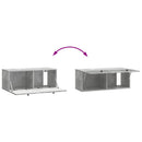 Væghængt TV-skab Betongrå 78,5 x 31 x 30 cm Konstrueret træ