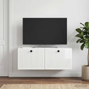 Væghængt TV-skab Vægmonteret Hvid højglans 78,5 x 31 x 30 cm