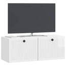 Væghængt TV-skab Vægmonteret Hvid højglans 78,5 x 31 x 30 cm