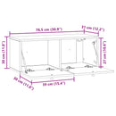 Væghængt TV-skab Artisan-eg 78,5 x 31 x 30 cm Konstrueret træ