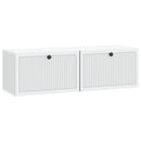 Væghængt TV-skab Hvid 98 x 31 x 30 cm Konstrueret træ