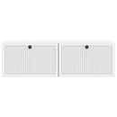 Væghængt TV-skab Hvid 98 x 31 x 30 cm Konstrueret træ