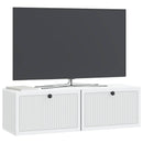 Væghængt TV-skab Hvid 98 x 31 x 30 cm Konstrueret træ