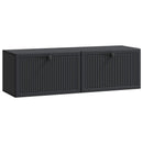 Væghængt TV-skab Sort 98 x 31 x 30 cm Konstrueret træ