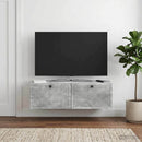 Væghængt TV-skab Betongrå 98 x 31 x 30 cm Konstrueret træ