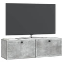 Væghængt TV-skab Betongrå 98 x 31 x 30 cm Konstrueret træ