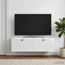 Væghængt TV-skab Hvid højglans 98 x 31 x 30 cm Konstrueret træ