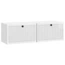 Væghængt TV-skab Hvid højglans 98 x 31 x 30 cm Konstrueret træ