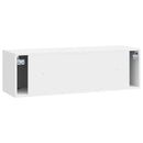 Væghængt TV-skab Hvid højglans 98 x 31 x 30 cm Konstrueret træ