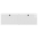Væghængt TV-skab Hvid højglans 98 x 31 x 30 cm Konstrueret træ