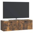 Væghængt TV-skab Røget eg 98 x 31 x 30 cm Konstrueret træ