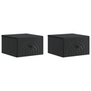 Væghængt Natbord 2 pcs Sort 33 x 34,5 x 20 cm Konstrueret træ