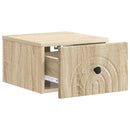 Væghængt Natbord med skuffe 2 pcs Sonoma-eg 33 x 34,5 x 20 cm