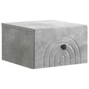 Væghængt Natbord Betongrå 33 x 34,5 x 20 cm Konstrueret træ