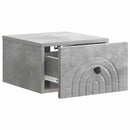 Væghængt Natbord med skuffe 2 pcs Betongrå 33 x 34,5 x 20 cm