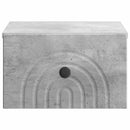 Væghængt Natbord med skuffe 2 pcs Betongrå 33 x 34,5 x 20 cm